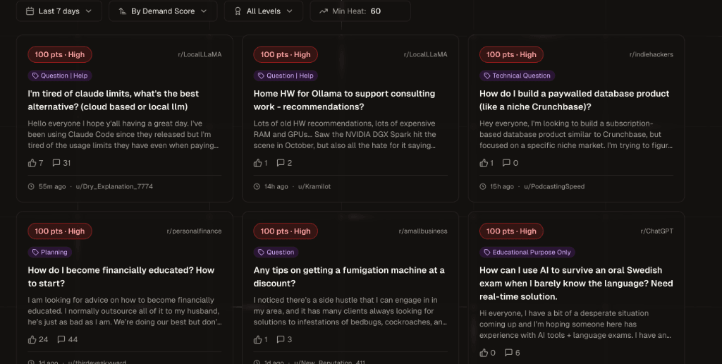 NeedScan dashboard interface
